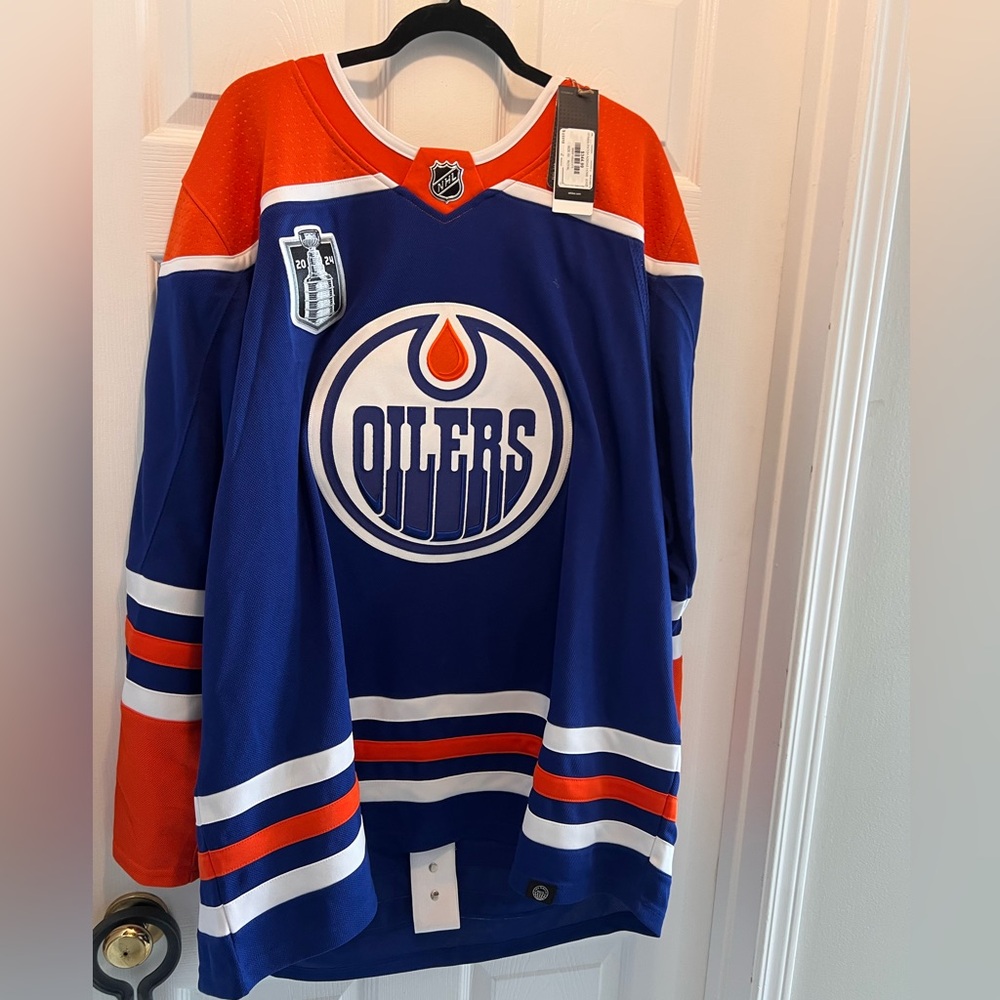 Authentic Stanley Cup Finals Edmonton Oilers Zach Hyman Jersey
